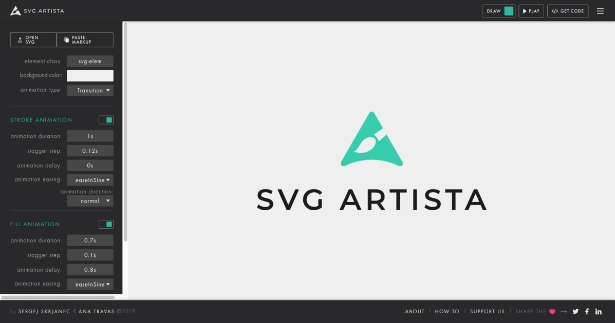 SVG ARTISTA のWebサイトのキャプチャ